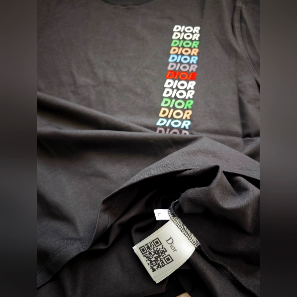 Dior Black Cotton Jersey Relaxed Fit T-shirt - Picture 4 of 6